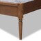 Baxton Studio Elston Mid-Century Walnut Brown Finished Wood and Synthetic Rattan Platform Bed-King 193-11488-ZORO - alternate 2